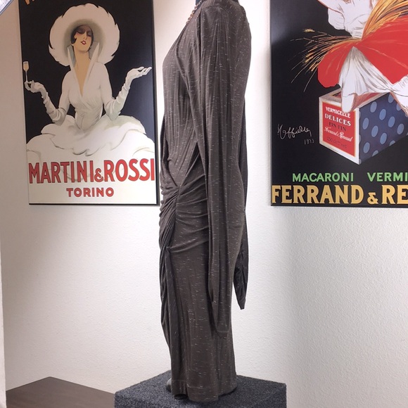 Max Studio Faux Wrap Dress with Ruching waist S-L - Picture 5 of 9